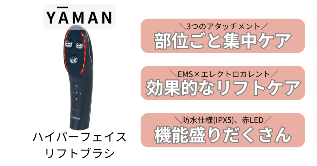 ハイパーフェイスリフトブラシの特徴