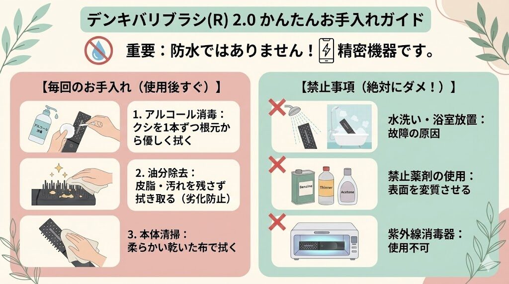 デンキバリブラシ お手入れ方法