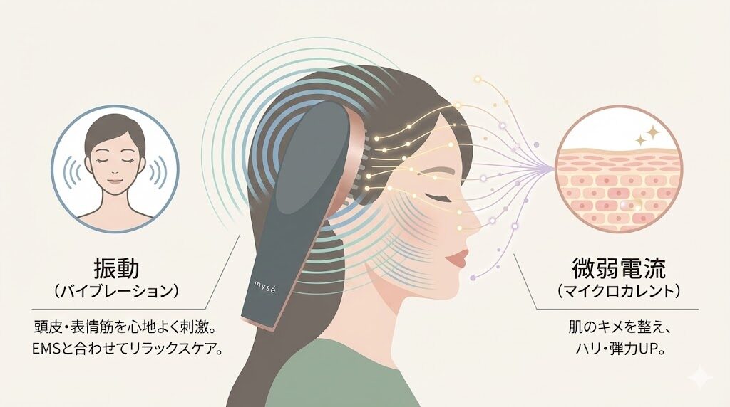 ヤーマンスカルプリフト　振動・微弱電流の特徴