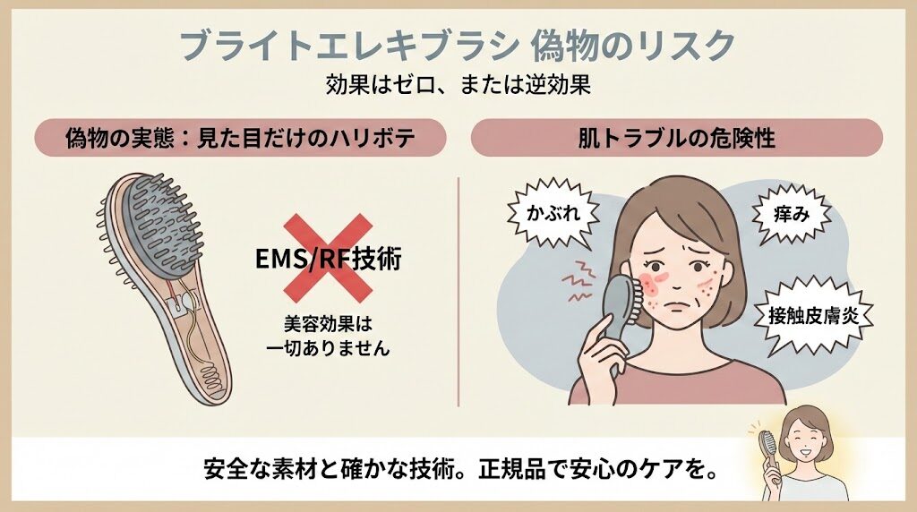 ブライトエレキブラシ偽物　効果がゼロ、または逆効果