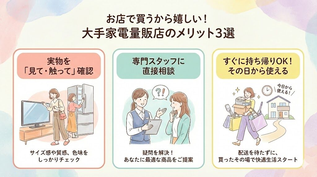 大手家電量販店のメリット