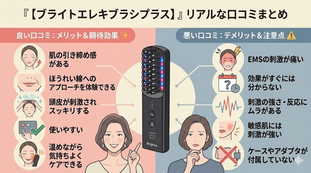 ブライトエレキブラシプラス悪い口コミ・良い口コミ