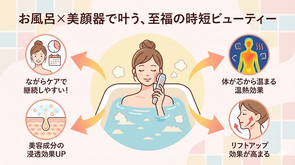 お風呂で美顔器を使うメリット