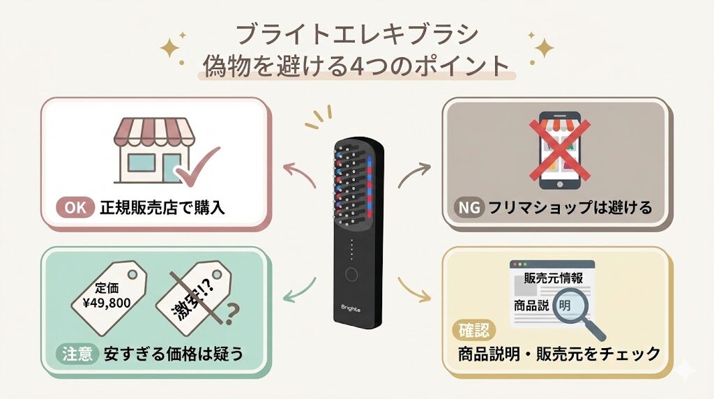 ブライトエレキブラシ　偽物を避けるポイント