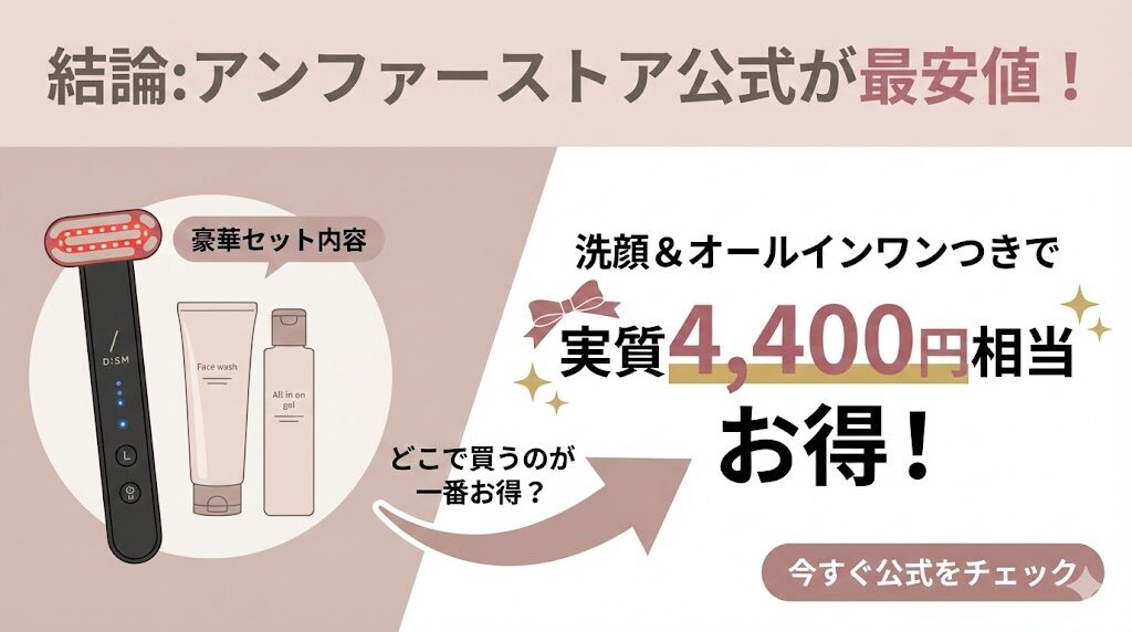 まとめ：ディズム美顔器を最安値で買うには公式サイトがおすすめ！