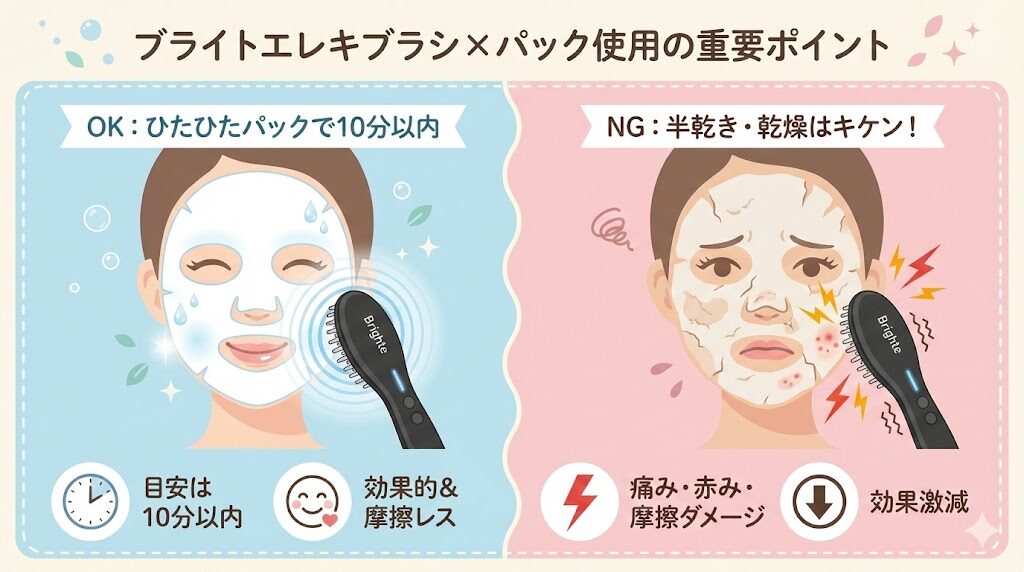 ブライトエレキブラシ　パックが乾くまでの「10分以内」でケアする