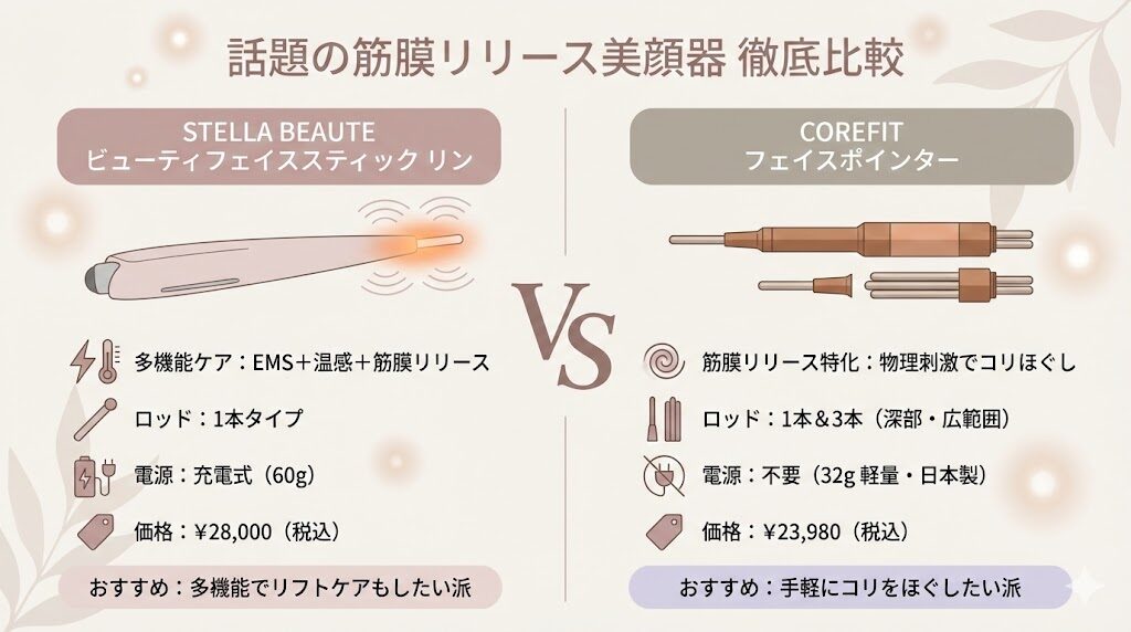 ビューティーフェイススティックリンとフェイスポインター比較まとめ