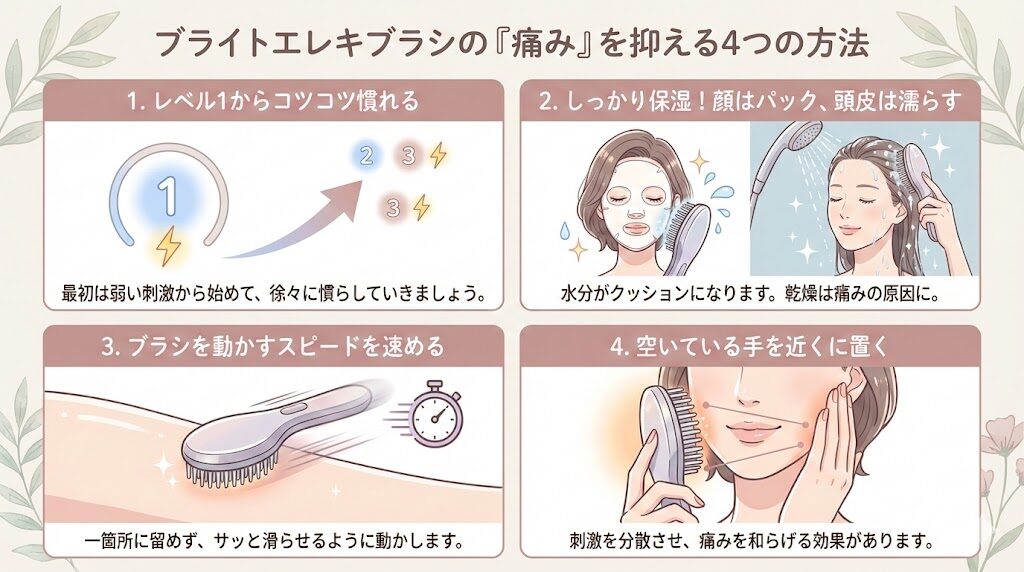 【即実践】ブライトエレキブラシの「痛み」を抑える4つの方法