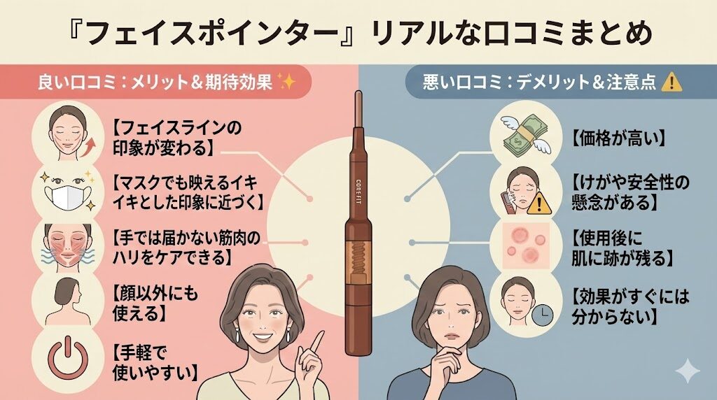 フェイスポインターのデメリット　良い口コミ・悪い口コミのまとめ