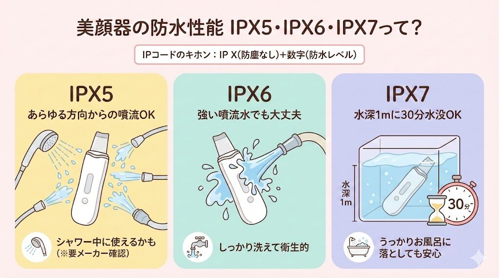 美顔器の防水性能