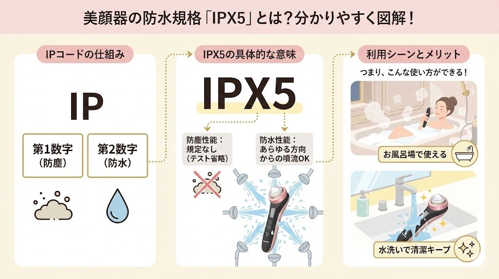 防水性能　IPX5