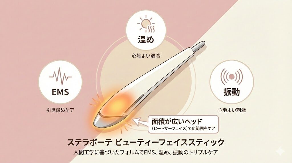 ビューティーフェイススティック　ヒートサーフェイスの特徴