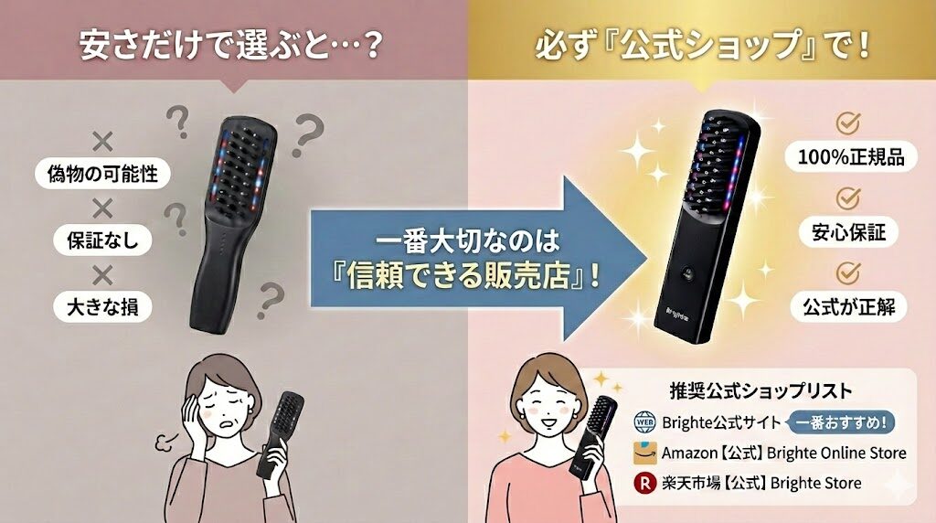 ブライトのエレキブラシプラスを最安値で買うときの注意点