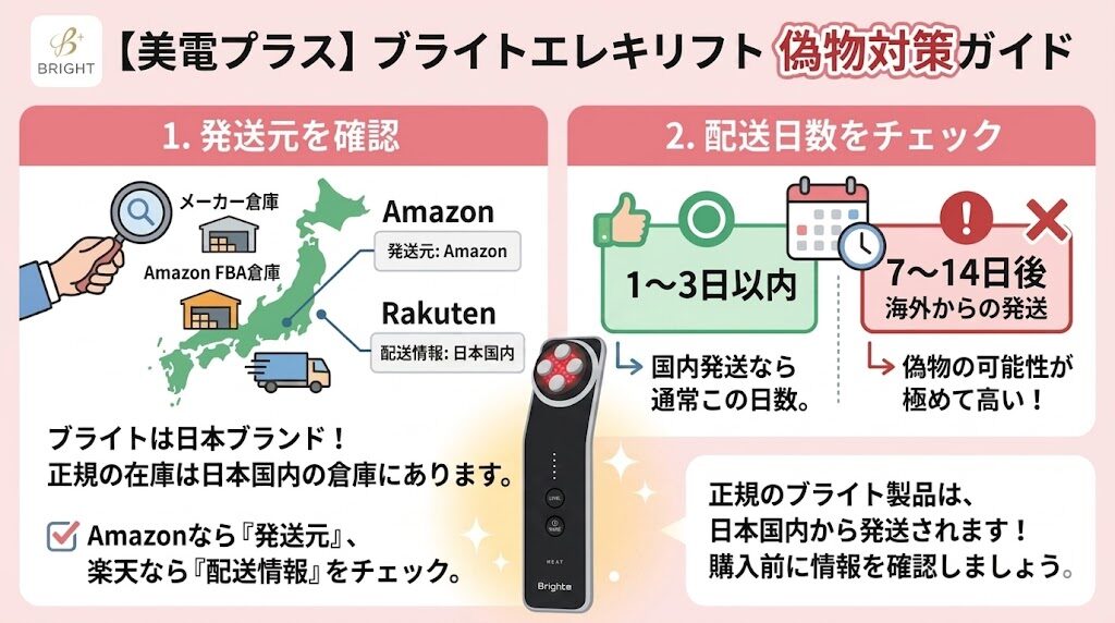 ブライトエレキリフト　偽物の見分け方