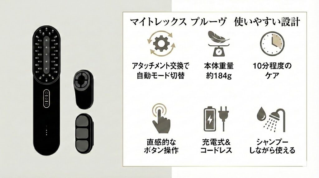 マイトレックスプルーヴ　使いやすい設計