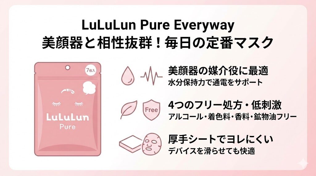 ルルルン Pure エブリウェイ（ピンク）の特徴