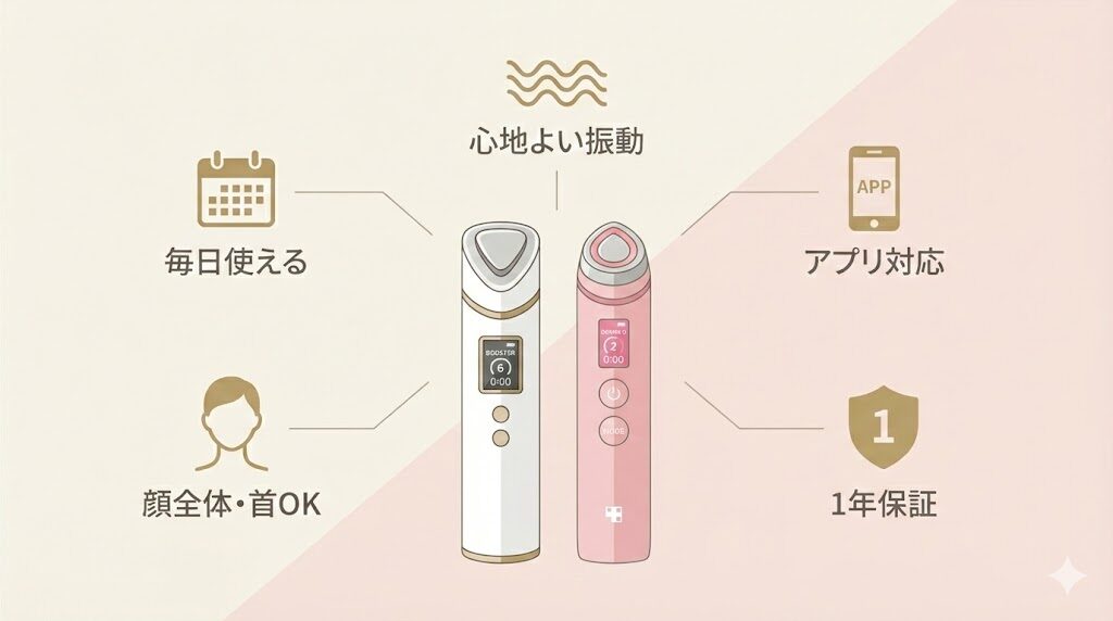 【共通の魅力】メディキューブブースタープロとX2が愛される理由