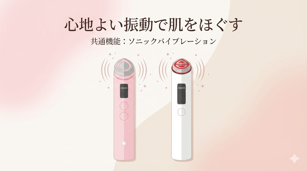 メディキューブブースタープロとX2の共通点 心地よい振動