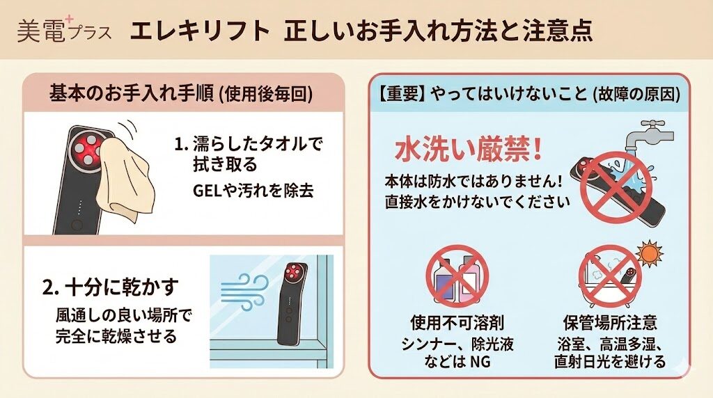 エレキリフト お手入れ方法