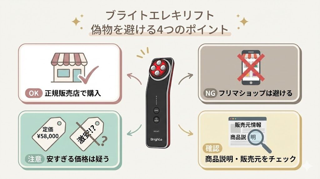 エレキリフト偽物を避けるためのポイント