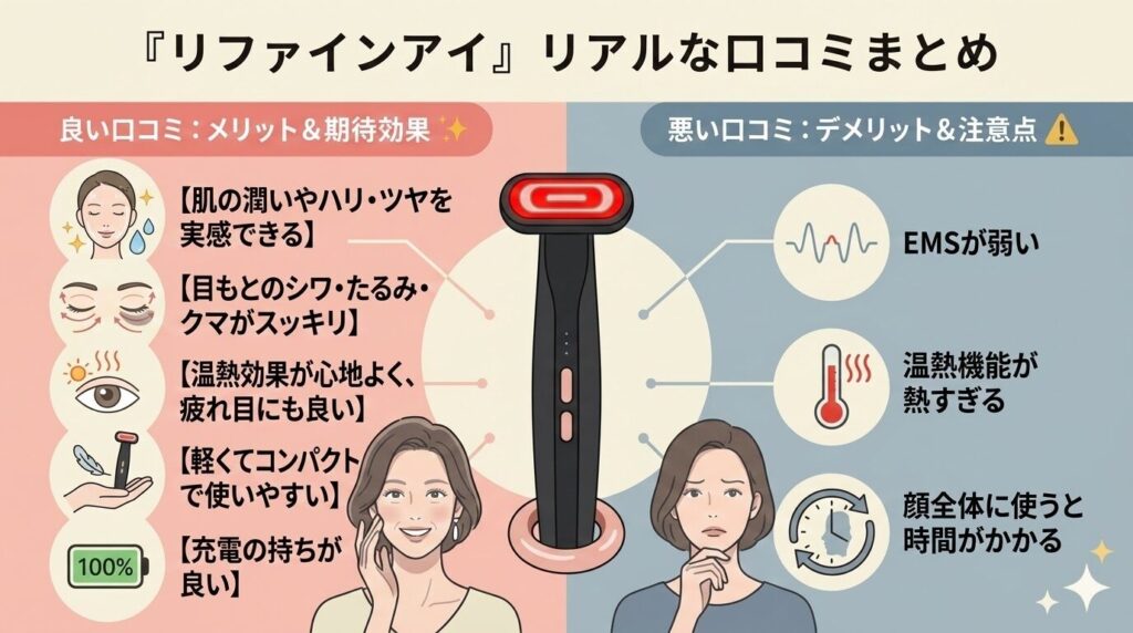 リファインアイの良い口コミ・悪い口コミ