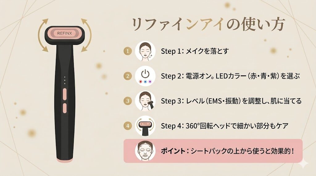 リファインアイの使い方