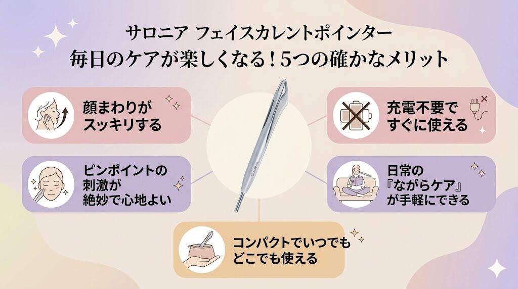 サロニアフェイスカレントポインターの良い口コミ（メリット）