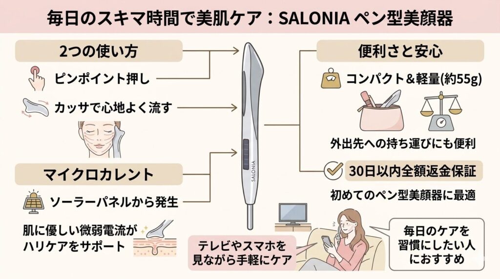 サロニアフェイスカレントポインターの強みとおすすめな人