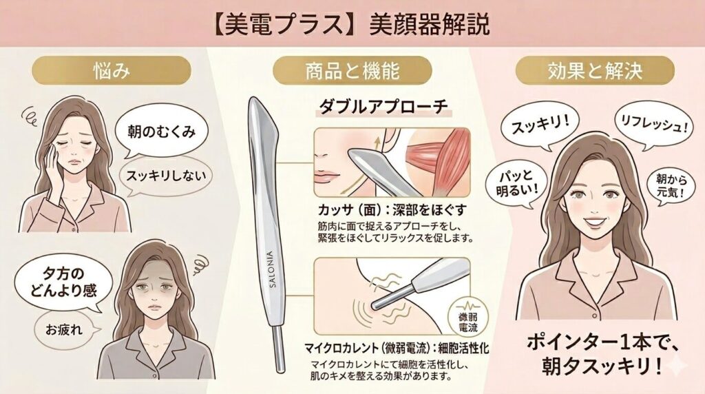 顔全体のむくみ・どんより感なら「サロニアポインター」