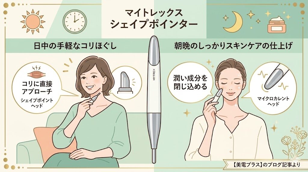 マイトレックスシェイプポインター　おすすめのケアタイミング