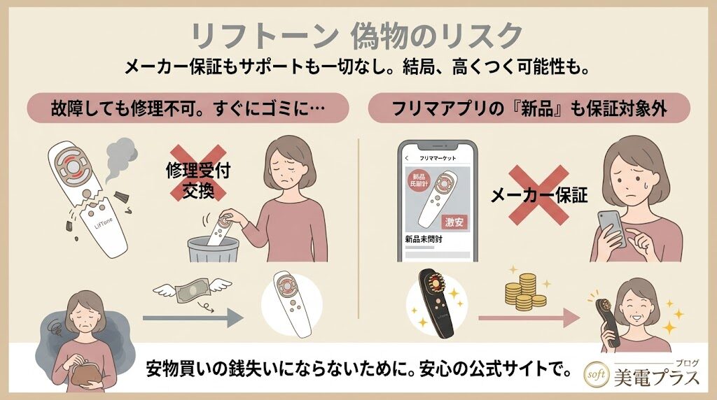リフトーン　保証外になるリスク