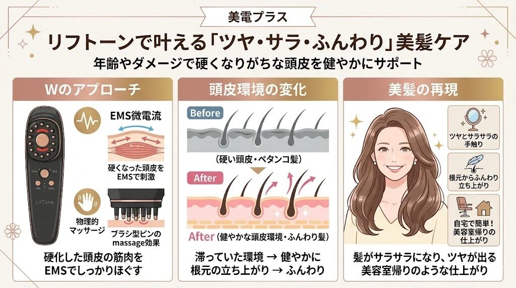 リフトーン　髪への効果